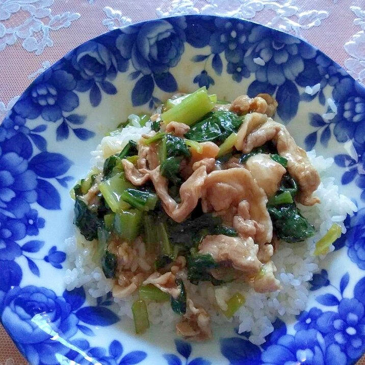 豚肉と小松菜の甘辛丼 幼児食 レシピ 作り方 By たかほん 楽天レシピ 豚肉と小松菜の甘辛丼 幼児食 レシピ 作り方 By たかほん 楽天レシピ